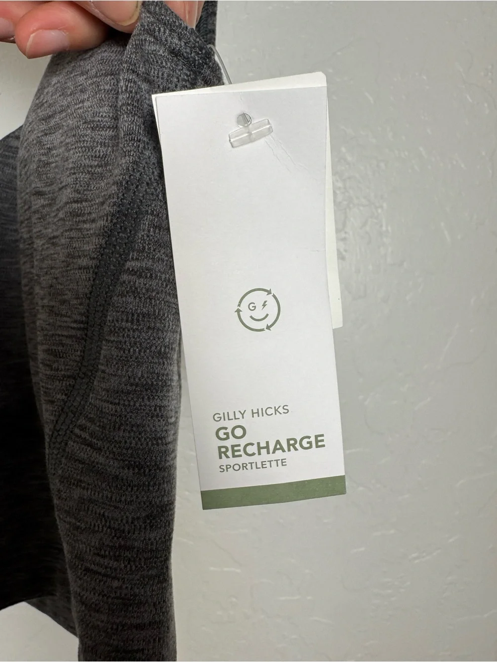 Gilly Hicks Heather Gray Workout Tank Top Go Recharge Sportlette - Picture 2 of 14